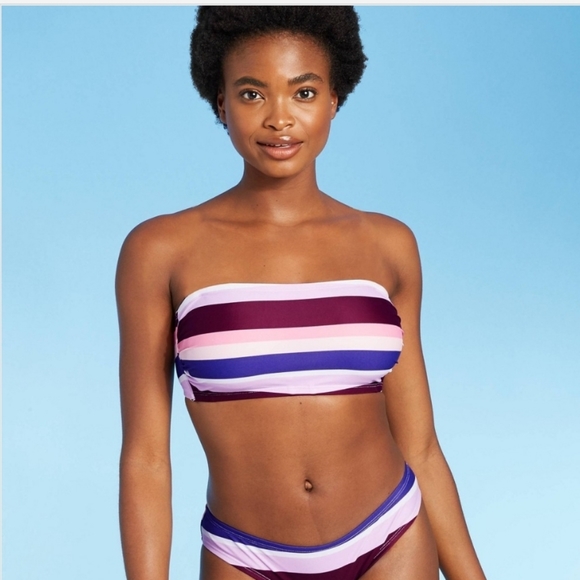 Women's Panorama Bandeau Bikini Top Kona Sol Multi Size D/DD NWT - Picture 1 of 5